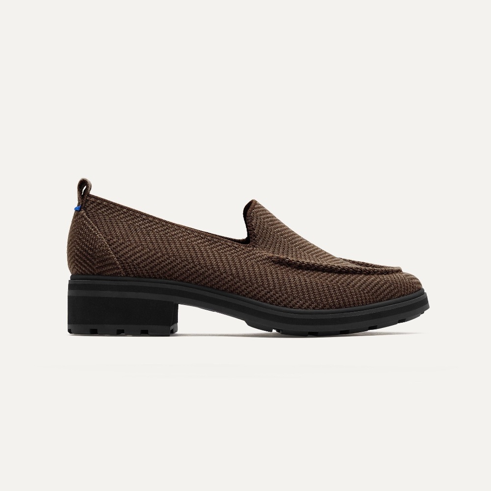 Rothy's The Lug Loafer - Brown Herringbone Size 8